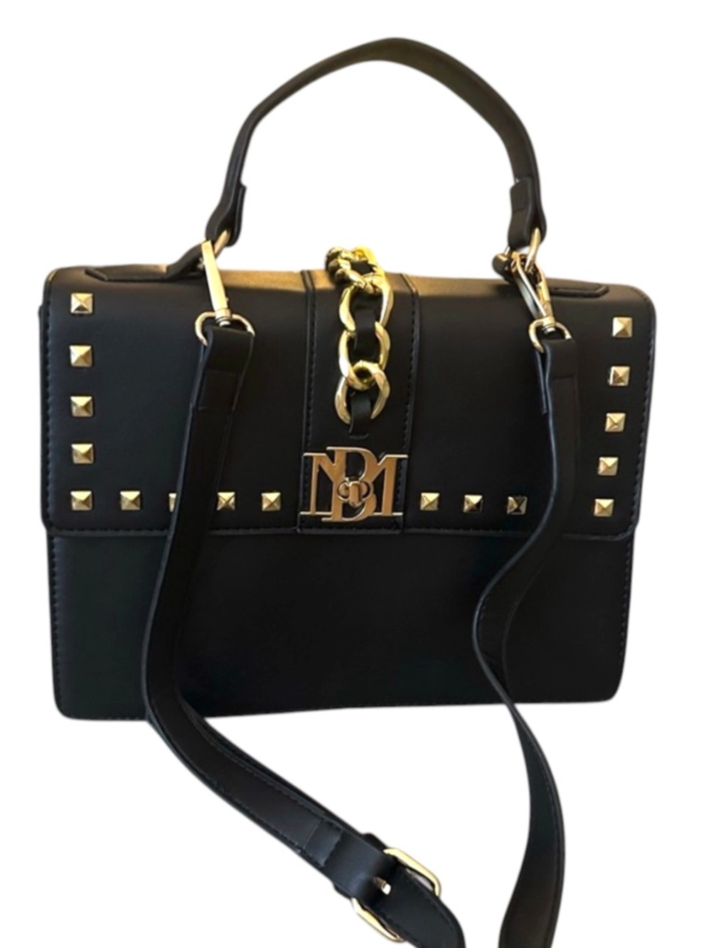 BADGLEY MISCHKA Gold Studded Satchel & Vegan‎ Leather Crossbody NEW